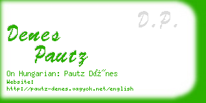 denes pautz business card